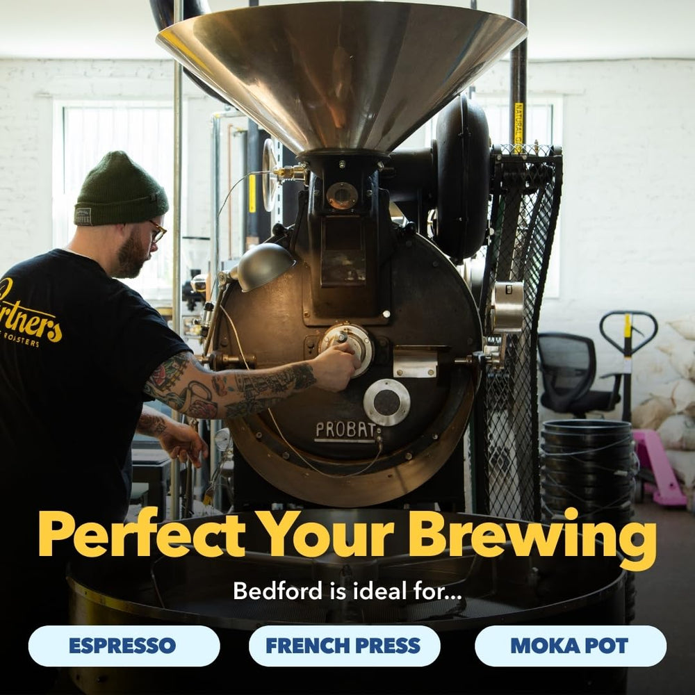 Bedford brown sugar sweetness adds depth to espresso and cortado.