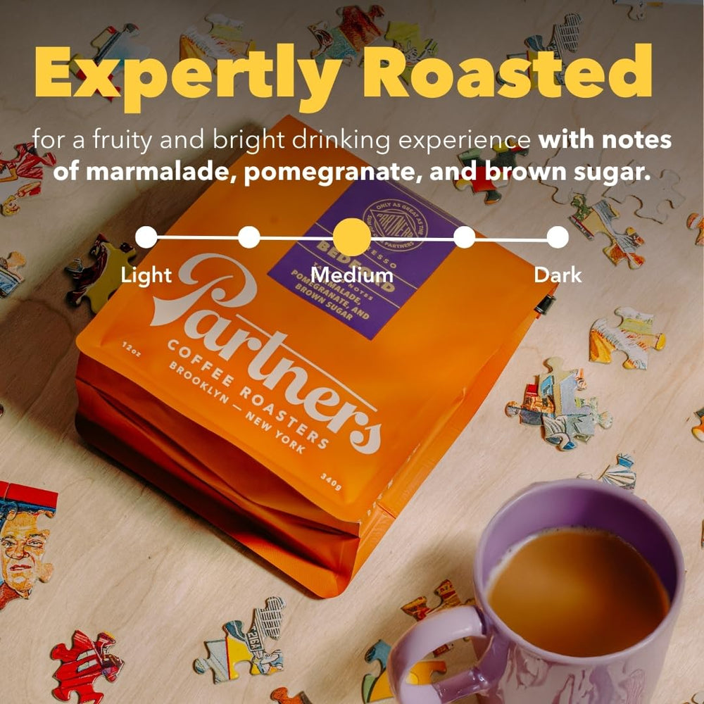 Bedford espresso notes marmalade and pomegranate, elevating your morning coffee ritual.