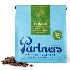 El Ramo bag front by Partners Coffee Roasters signals a bright light roast for daily enjoyment.