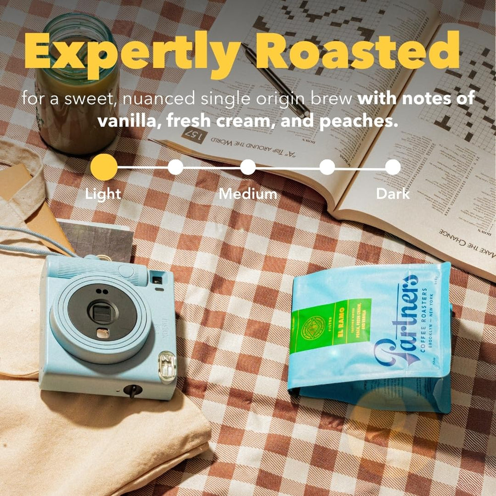 El Ramo roast date detail helps track freshness for peak flavor in every brew.
