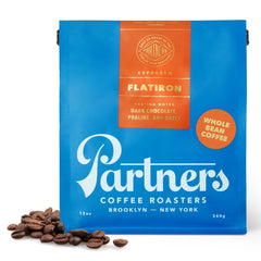 PARTNERS COFFEE ROASTERS flatiron-blend-espresso-beans: balanced medium-dark roast for espresso and milk-based drinks
