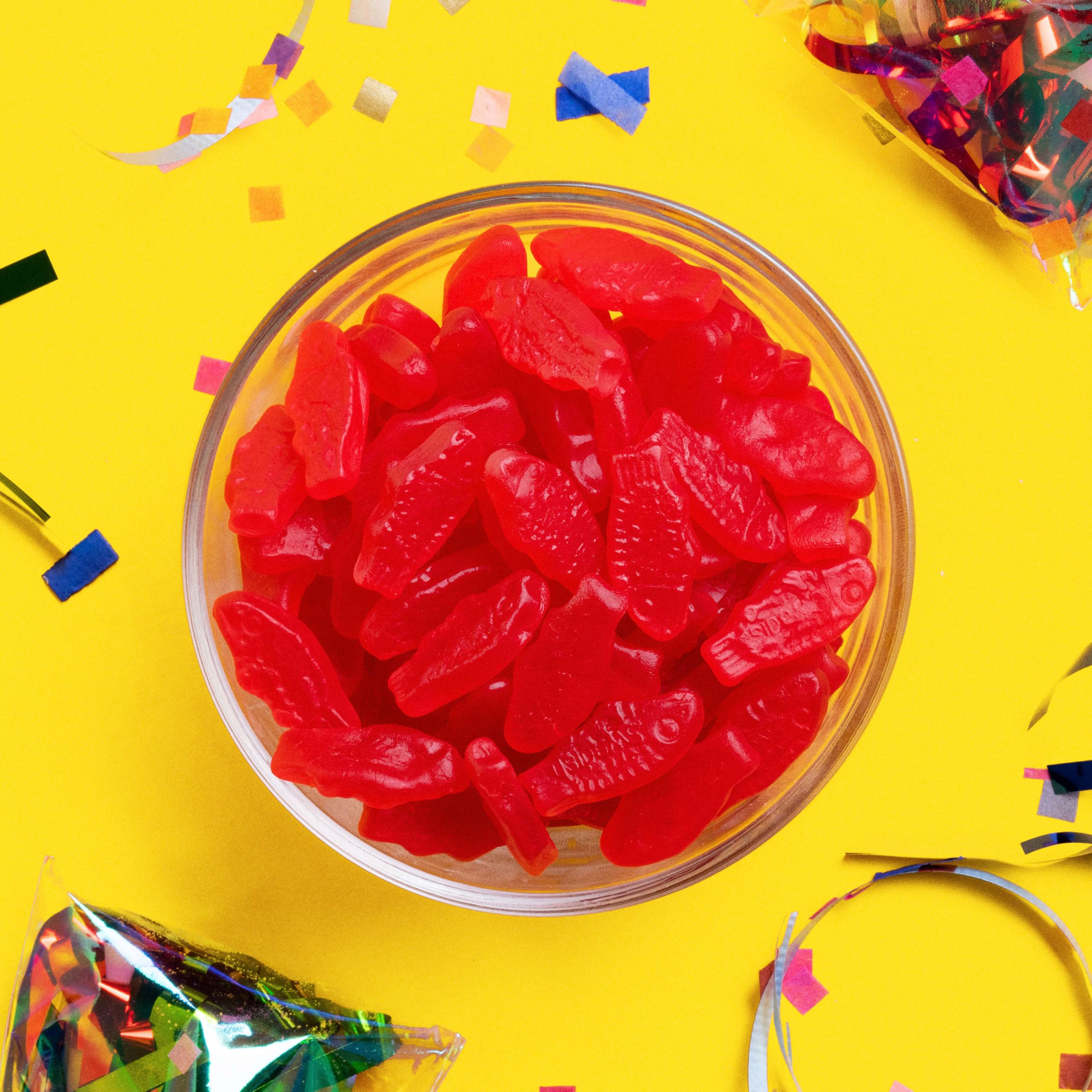 Party favors and celebrations benefit from assorted gummy treats.