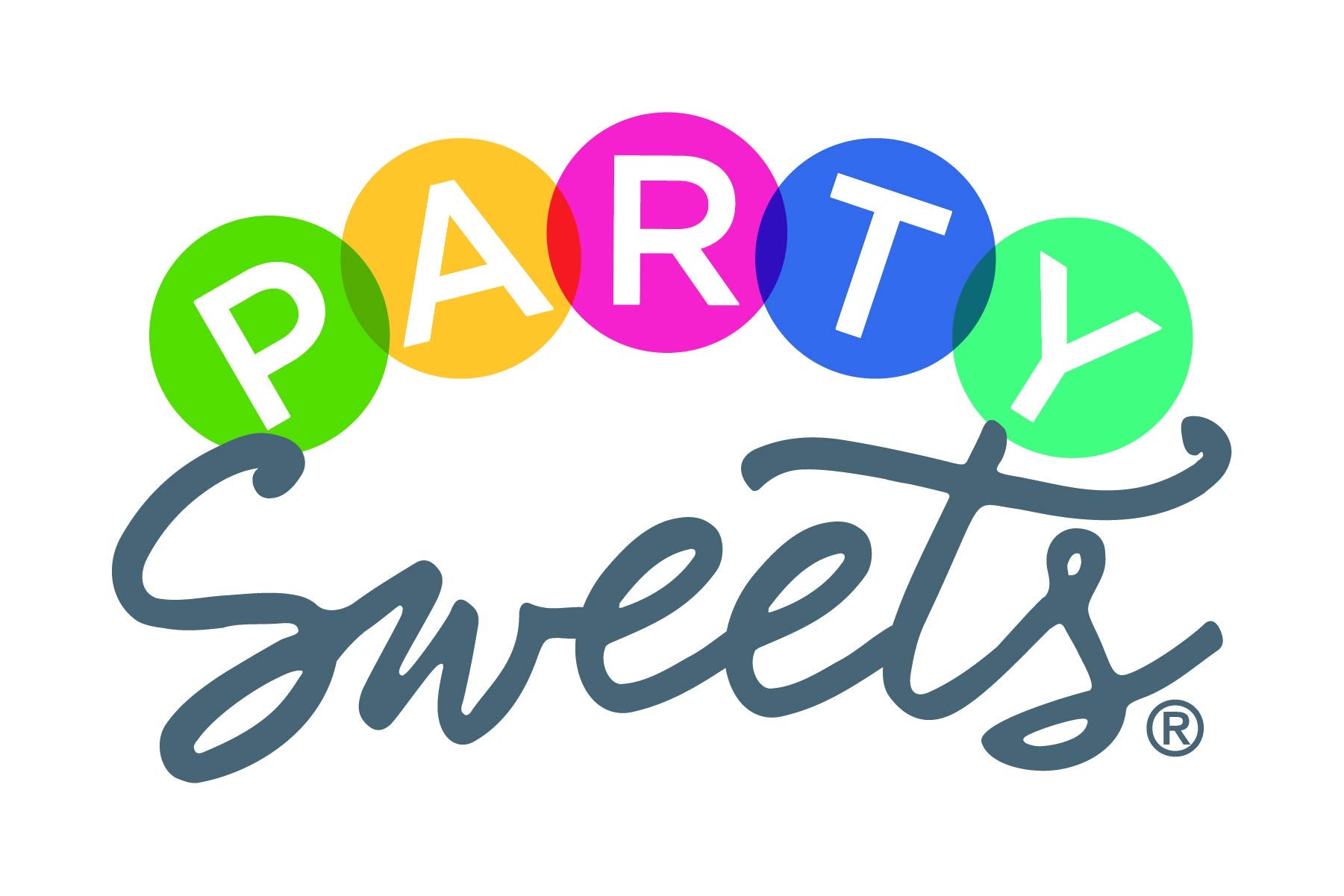 Party Sweets pastel buttermints arranged as colorful decorations or gift bag treats.