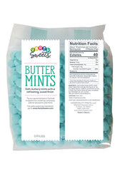 Party Sweets Blue Buttermints close-up highlighting minty aroma and high-quality ingredients.