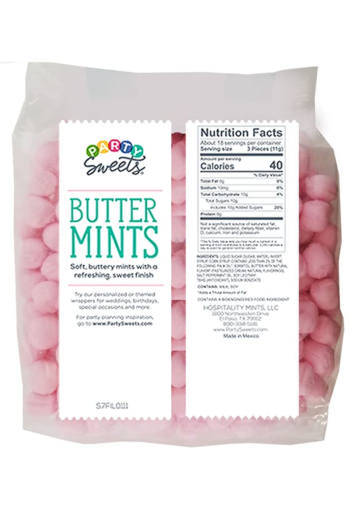 Party Sweets Pink Buttermints 2.75 lb bag ready for large gatherings