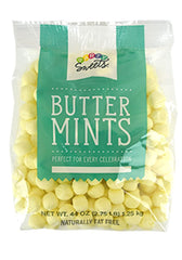 Party Sweets Yellow Buttermints bag close-up, ideal for celebrations.
