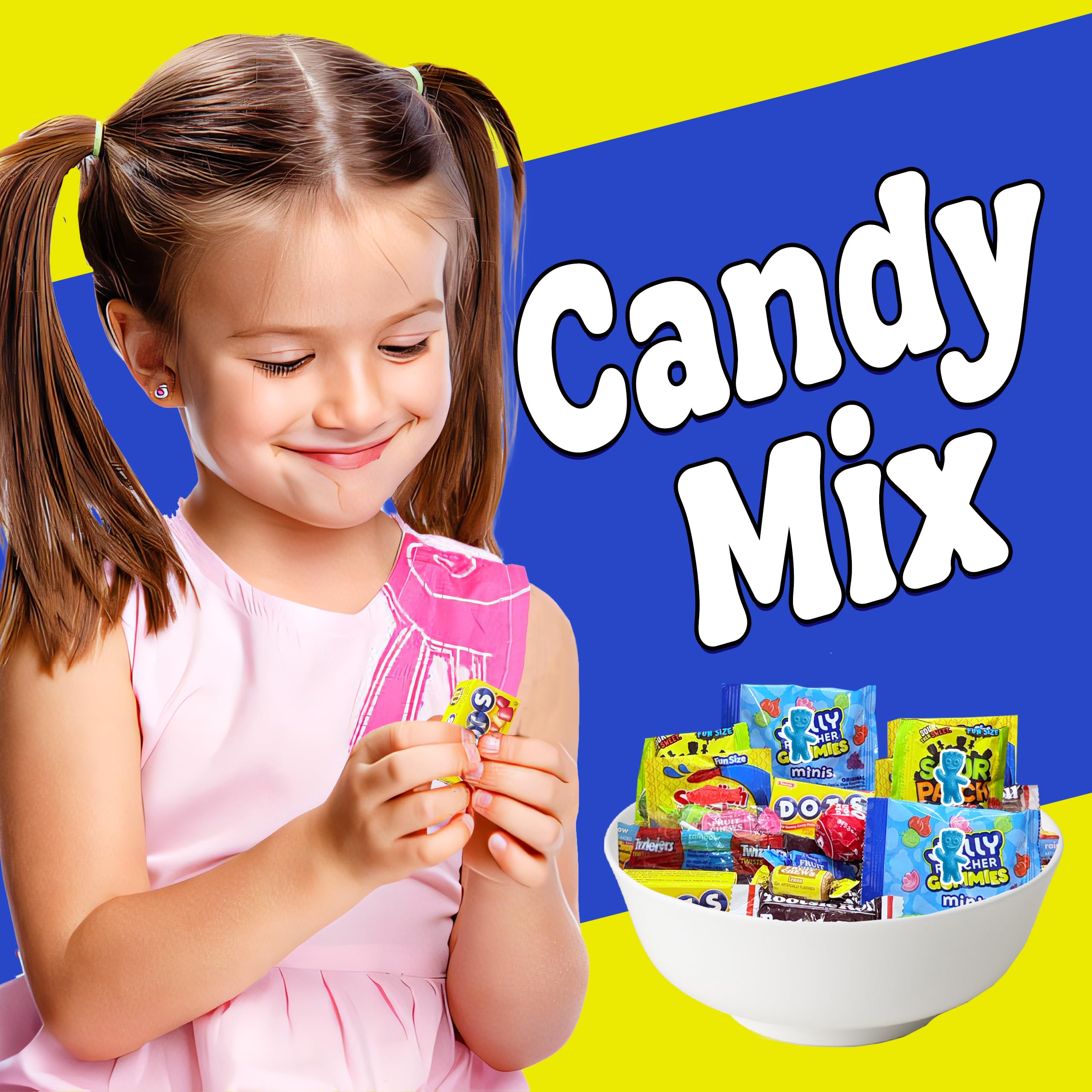 Partypom chocolate chews and fruit candies mix for snack breaks