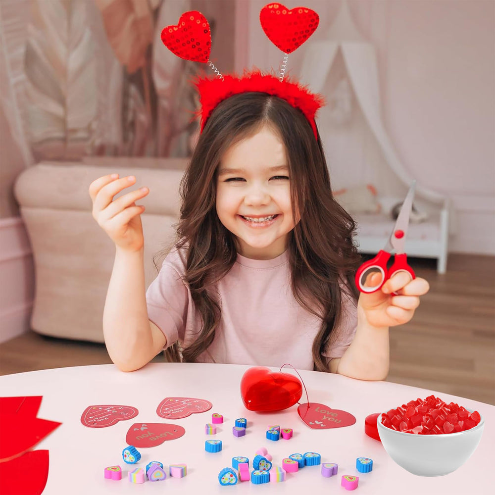 Partypom gift-ready heart candies pair with flowers and cards
