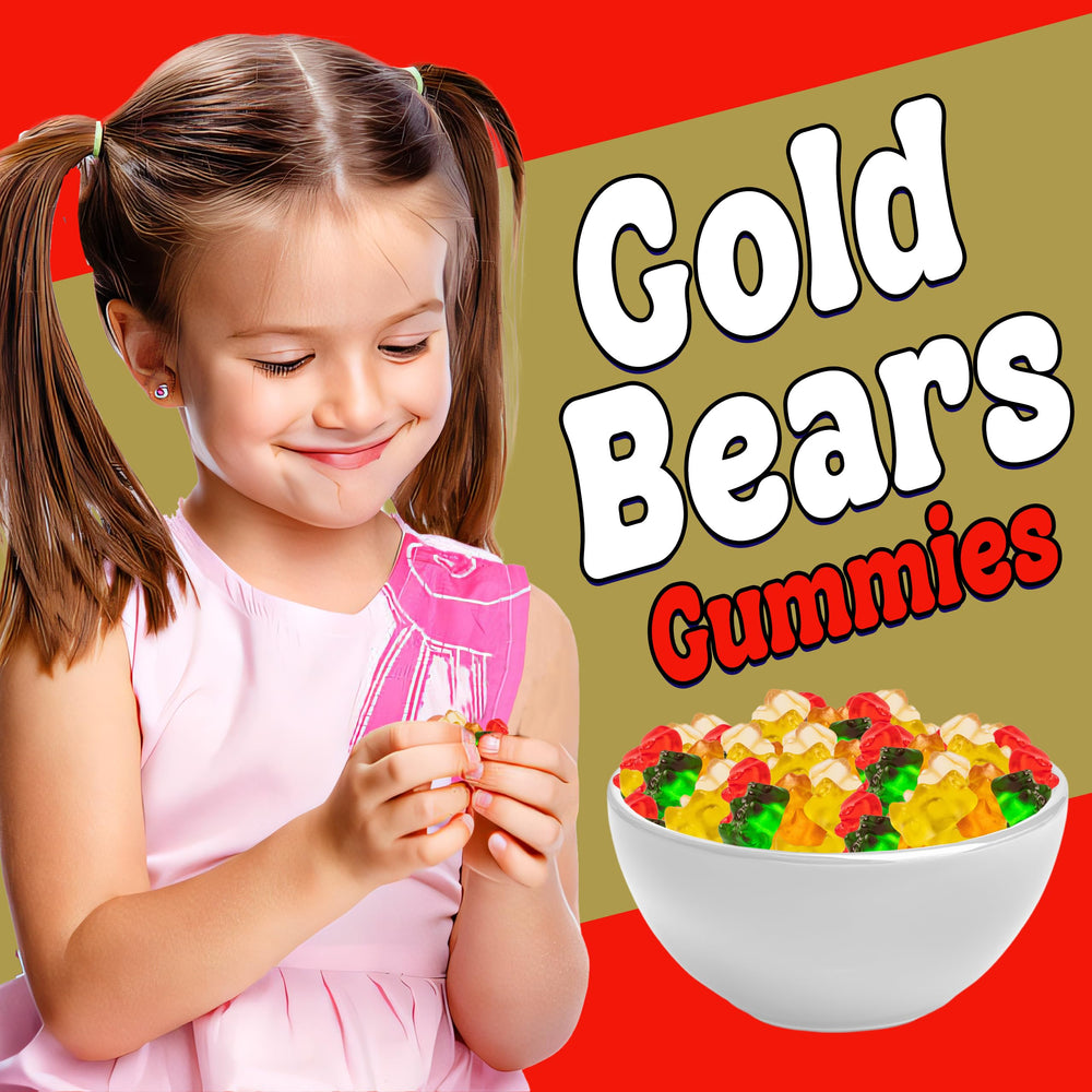 Partypom Goldbearrs Valentines tube three-pack on display for celebrations.