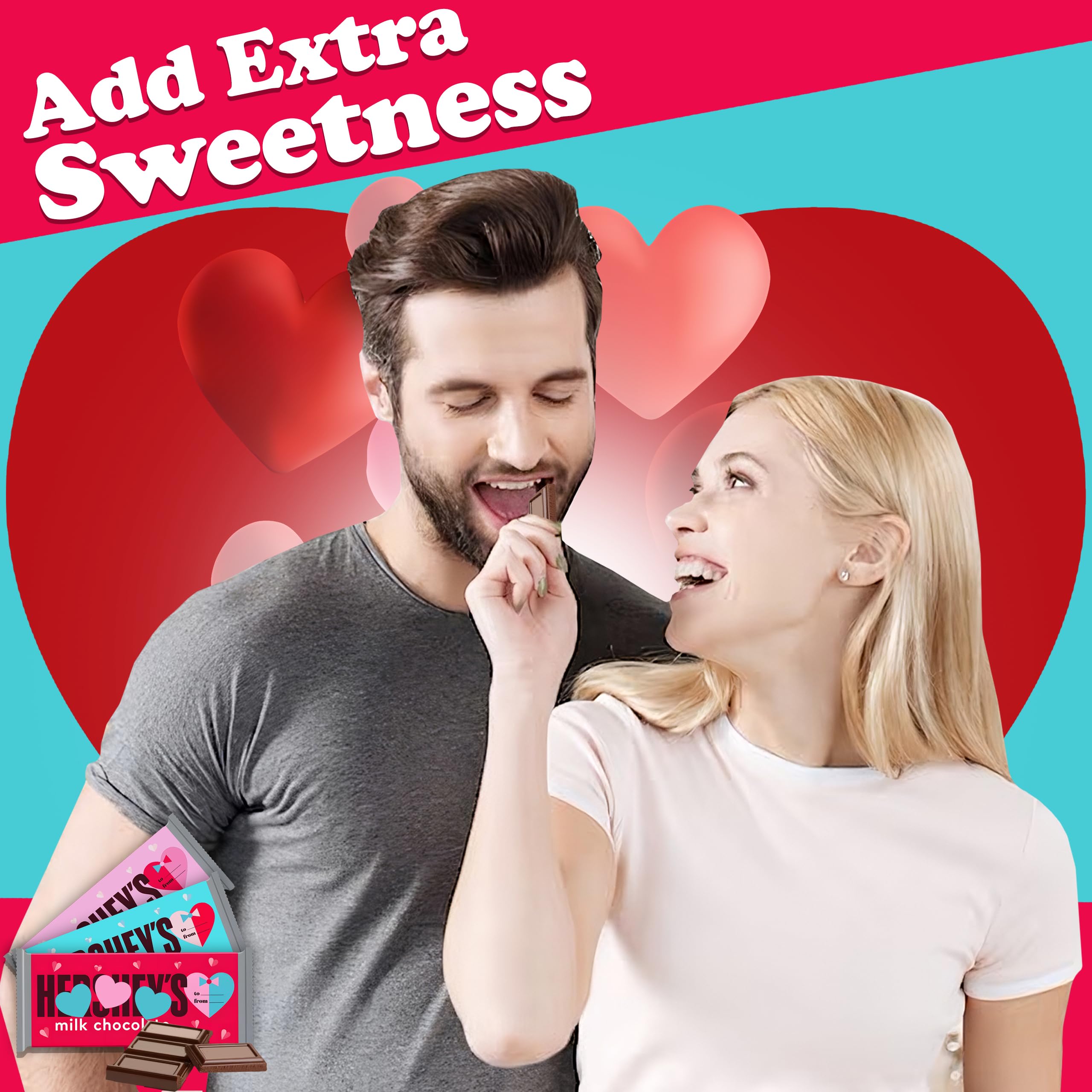 Partypom Hershey date-night treat in pastel pink and red.