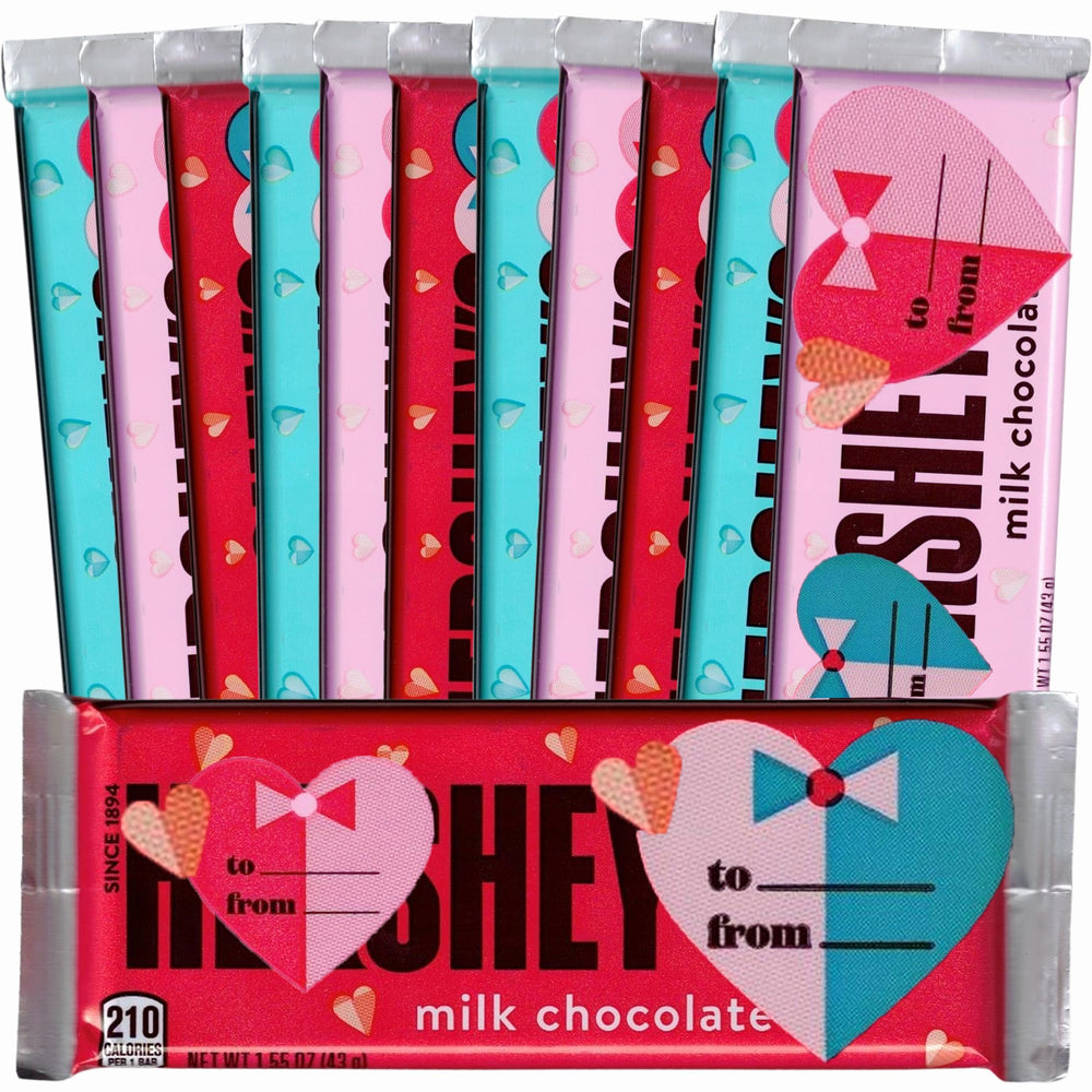 Partypom Hershey heart wrappers for romantic Valentine gifting.