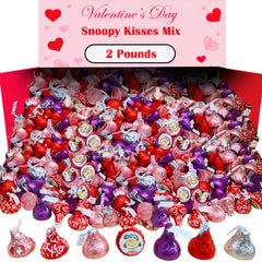 Partypom Hershey Kisses with Valentine foil wraps add festive color for sharing at events