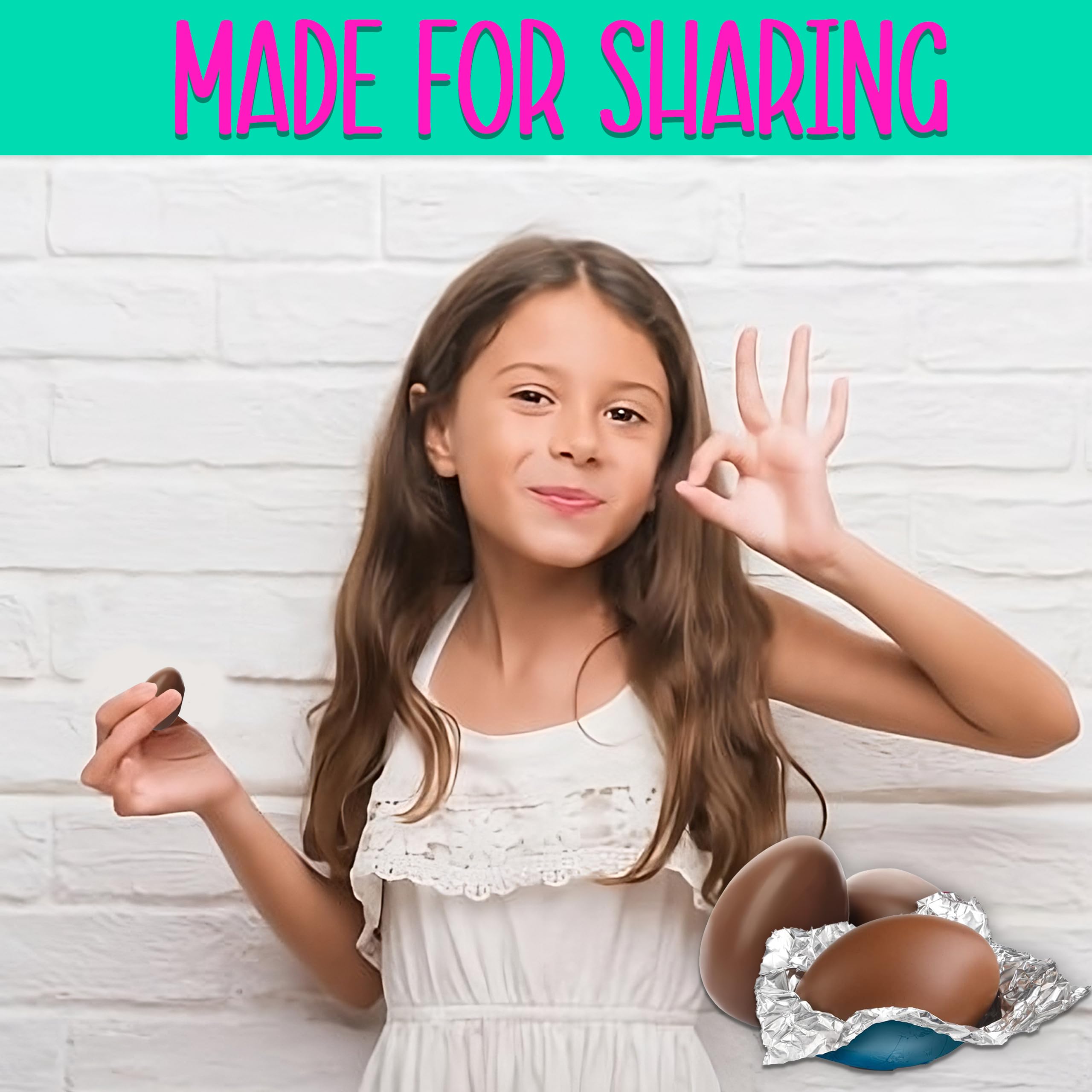 Partypom Hershey Milk Chocolate Eggs in a basket filler for kids
