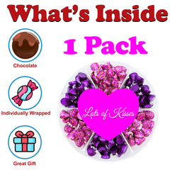 Partypom Hershey milk chocolate kisses in pink foil for celebrations.
