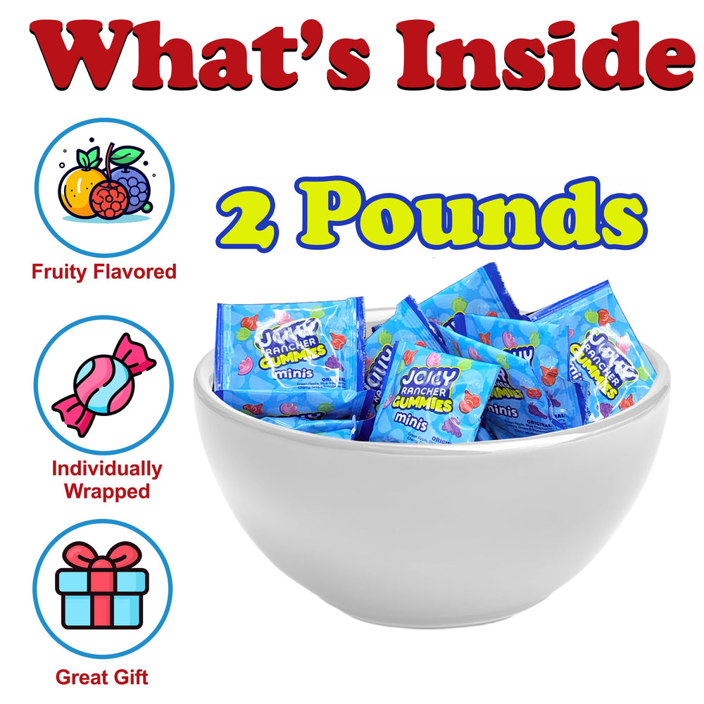 Partypom Jolli Rancher Gummies Minis individually wrapped for freshness and easy sharing.