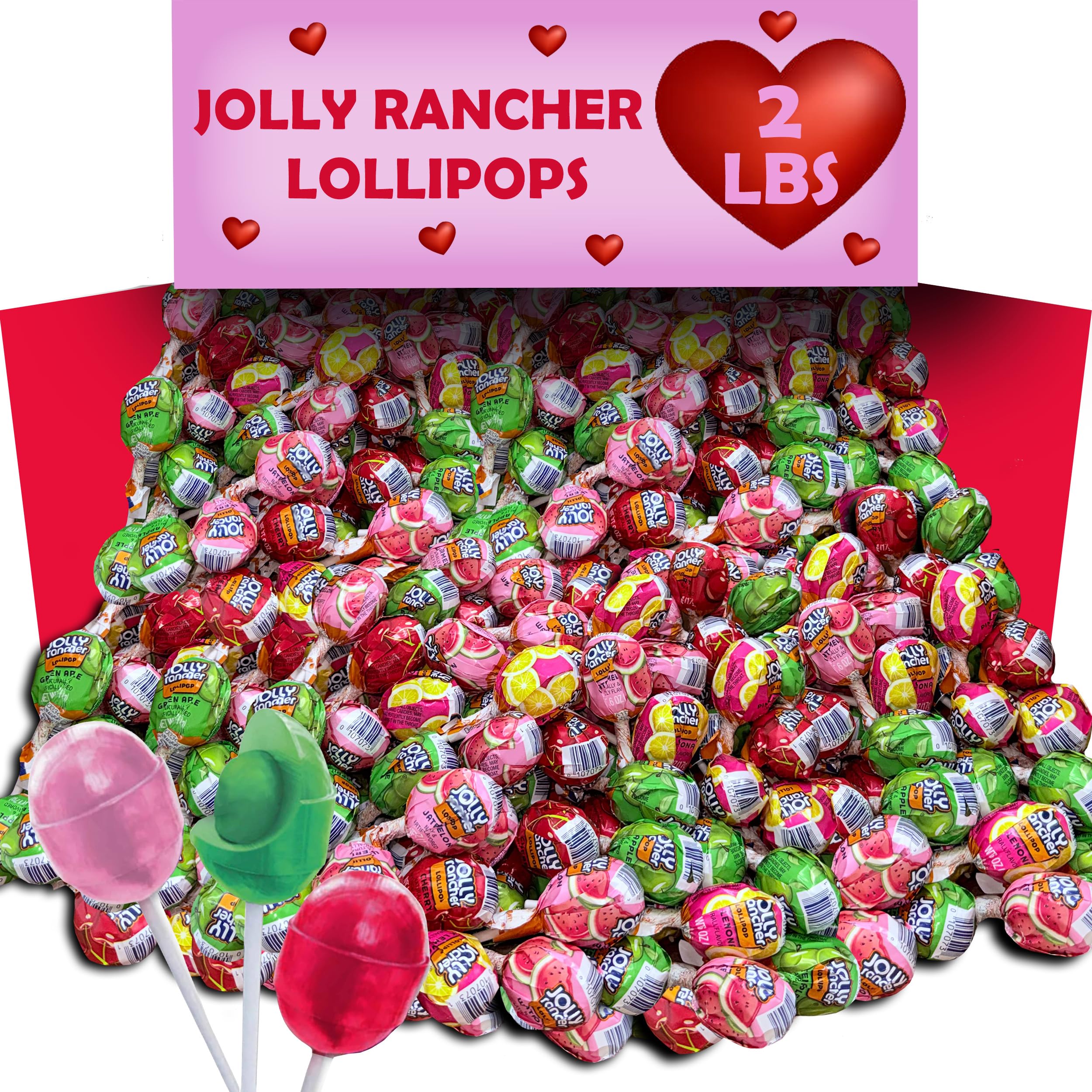 Partypom Jolli Rancher lollipops bulk packaging for sharing.