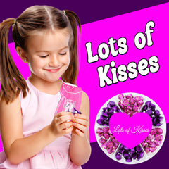 Partypom kisses with rainbow wrappers add playful color to dessert tables.