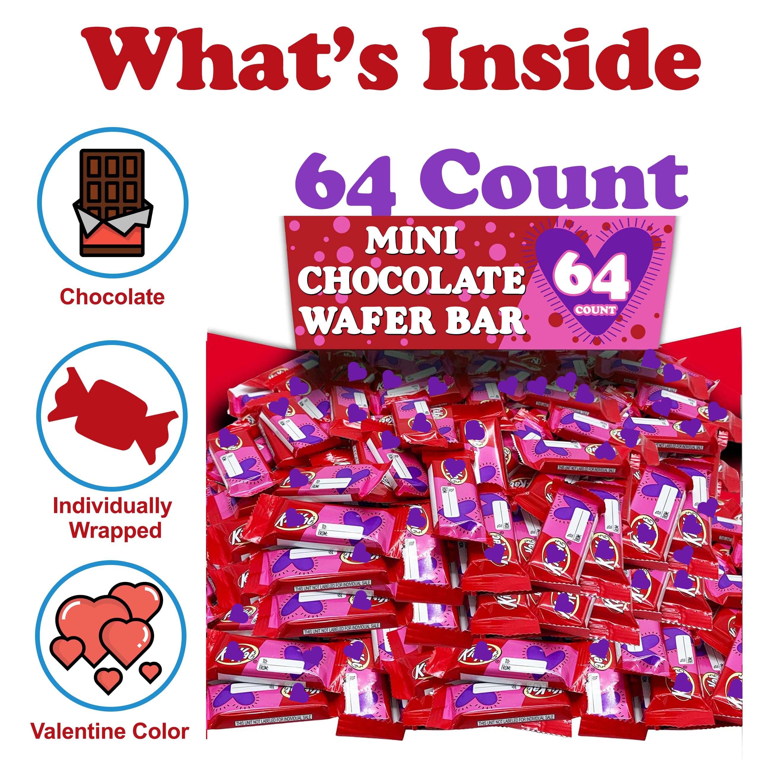 Partypom KitKat miniatures, individually wrapped, stay fresh for sharing.
