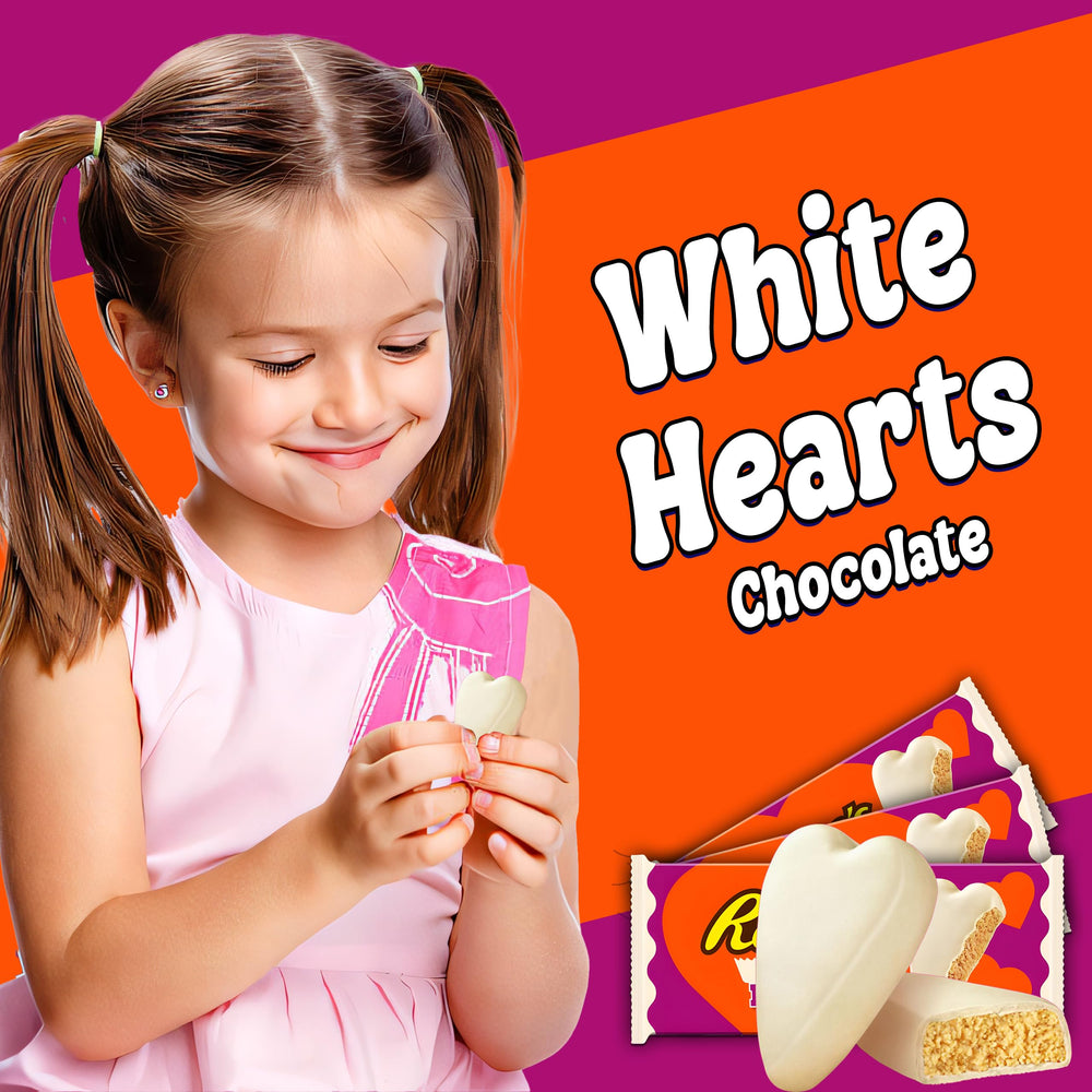 Creamy peanut butter center inside Partypom Reeces heart bar