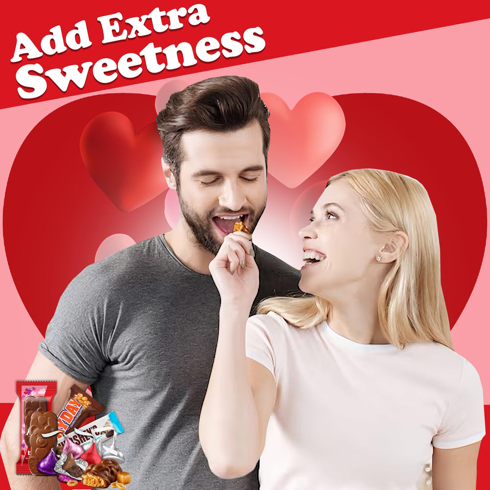 Partypom Valentine candy assortment with colorful wrappers for classroom exchanges