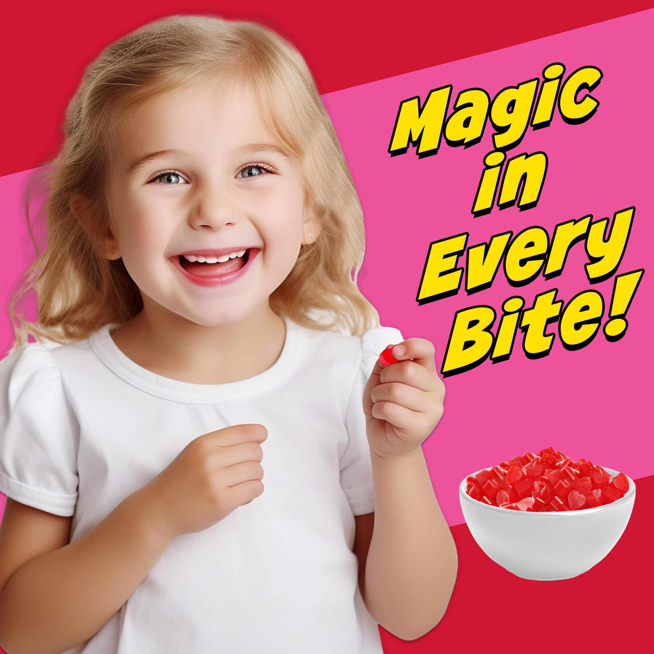 Partypom Valentines Day candy enhances gift baskets and classroom treats