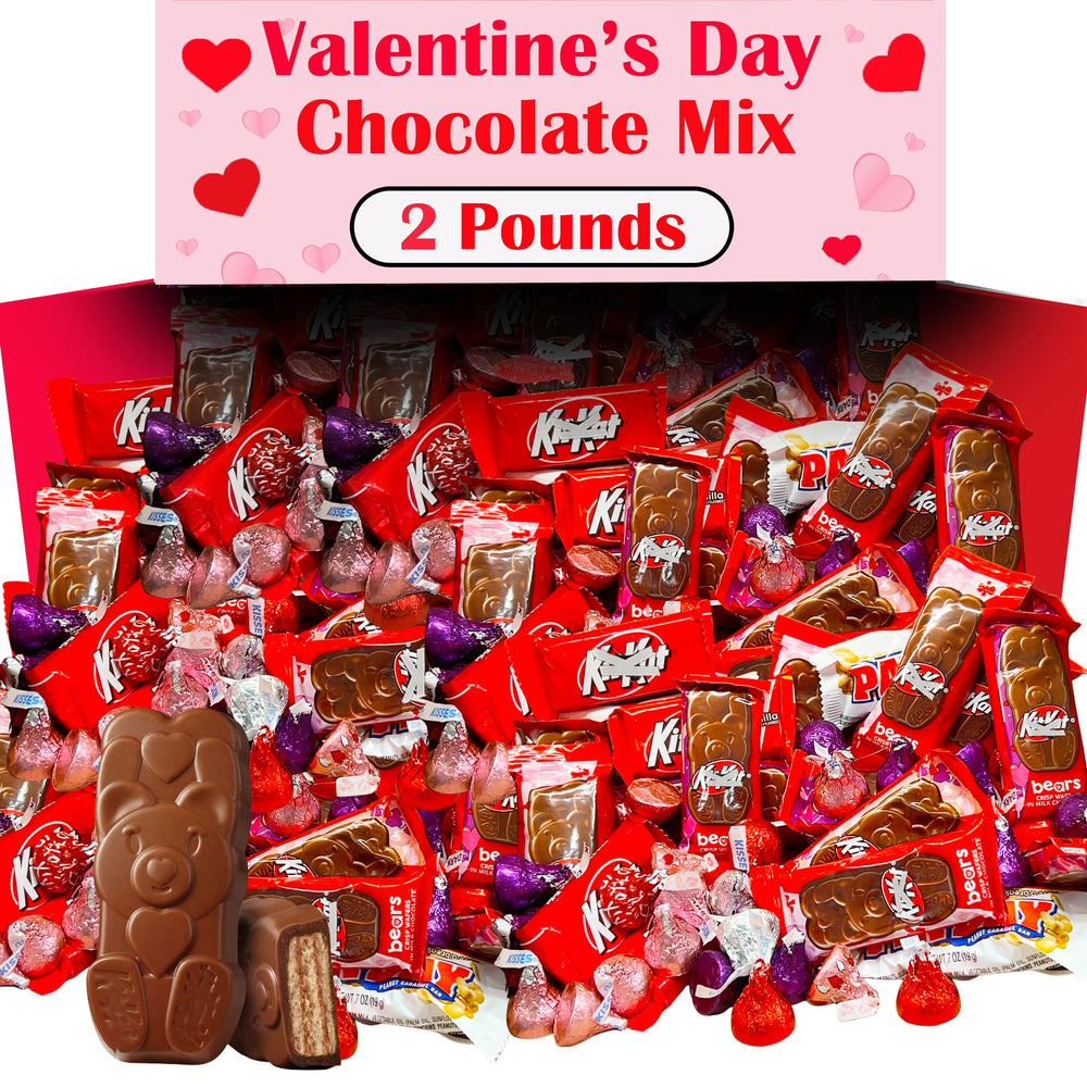 Partypom Valentines Day bulk chocolate mix for sharing and gifting.