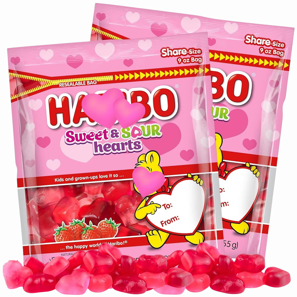 Partypom Valentine heart gummies two-pack ideal for gifting
