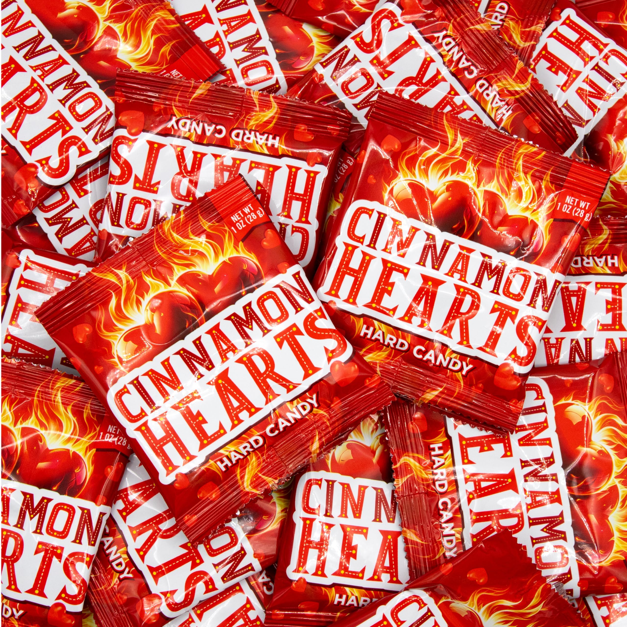 PartyWorks Cinnamon Hearts dessert table idea uses bright red hearts as accents.