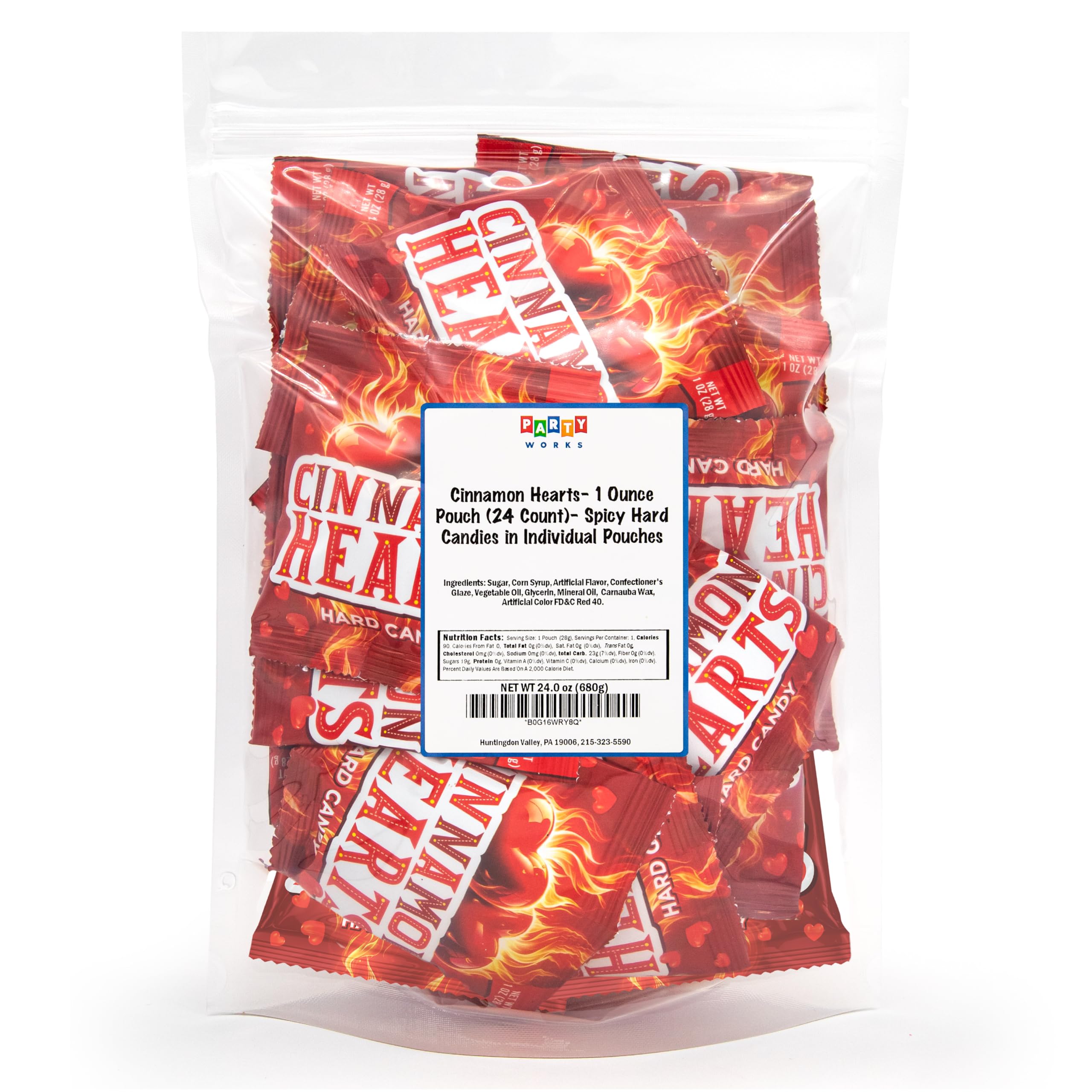 PartyWorks Cinnamon Hearts gift basket idea features portable, shareable treats.