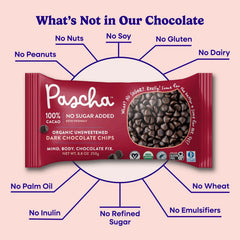 Pascha Rainforest Alliance certified logo signals sustainable sourcing.