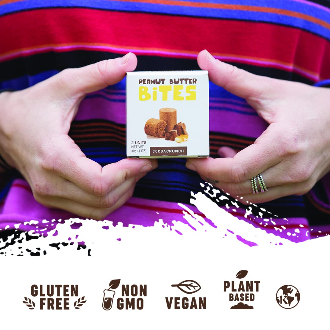 Ingredients panel for Pasokin Cocoa Crunch Bites with real peanuts and quinoa