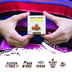 Ingredients panel for Pasokin Cocoa Crunch Bites with real peanuts and quinoa