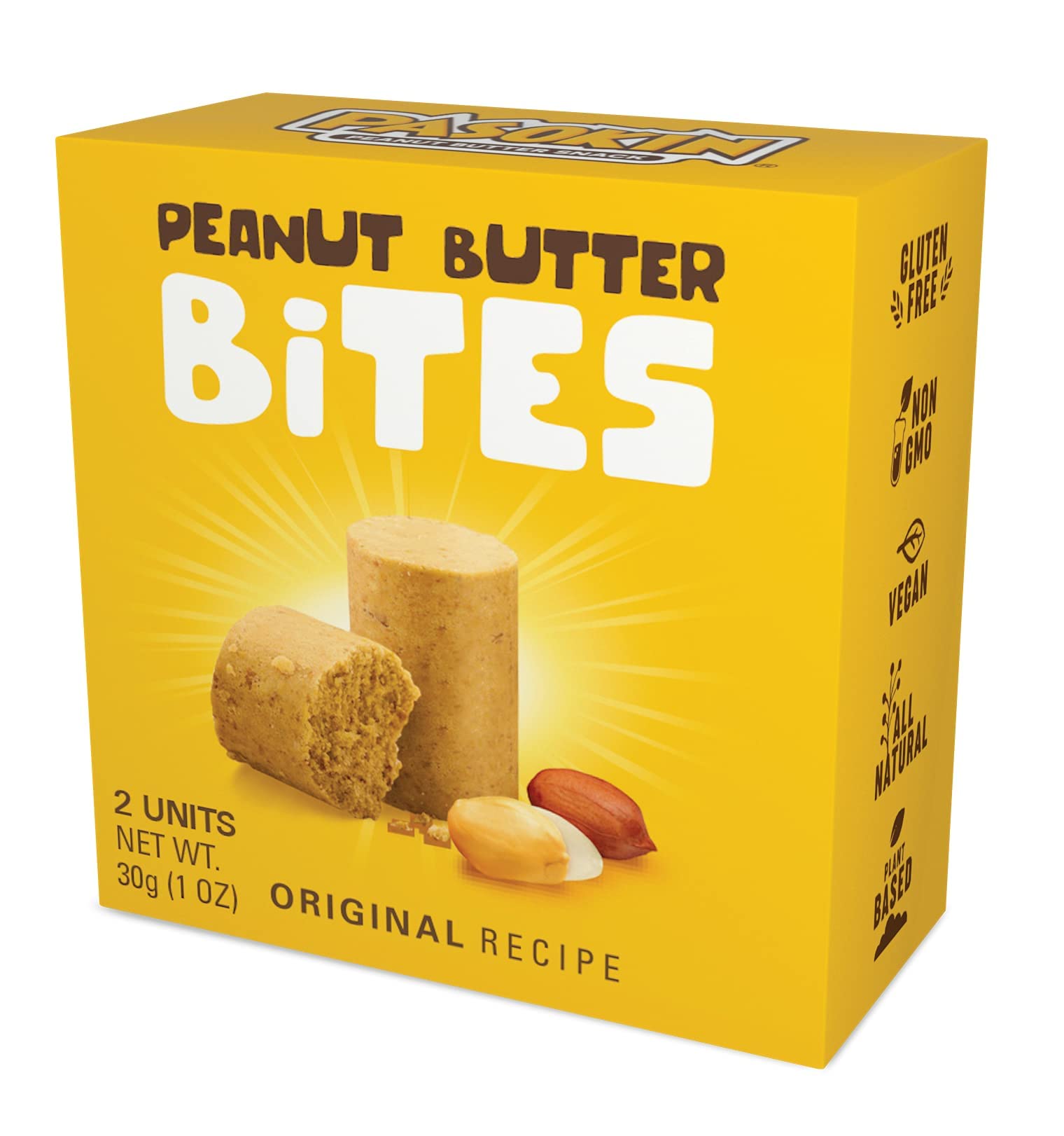Pasokin PB Bites ingredients label highlights simple, wholesome components and clean nutrition.