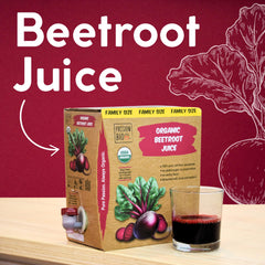 PassionBio beetroot juice closeup captures rich color for vibrant smoothies.