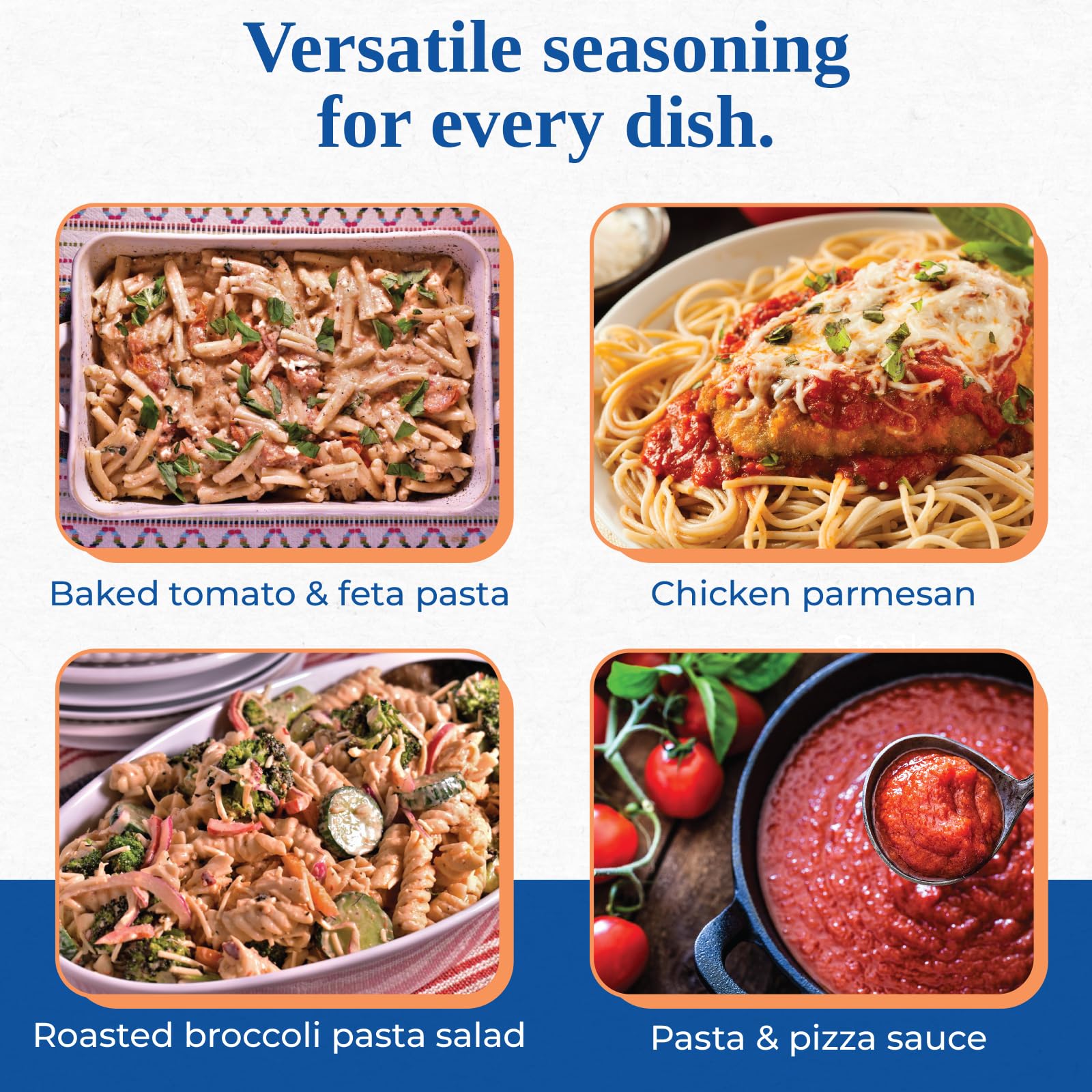 Pasta dish tossed with Herbal Pizza and Pasta Magic seasoning