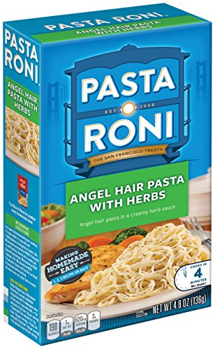 Pasta Roni angel hair uncooked pasta ready for a speedy meal