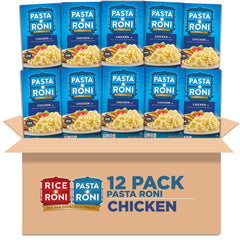 Pasta Roni Garlic Alfredo Fettuccine box on kitchen counter for quick family meals