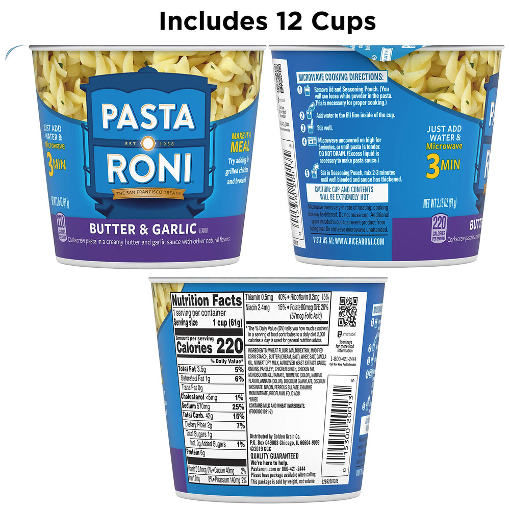 Pasta Roni rotini corkscrew pasta in creamy sauce.