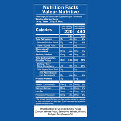 Pasta Zing Elbow Pasta ingredients label highlights two-ingredient clean recipe