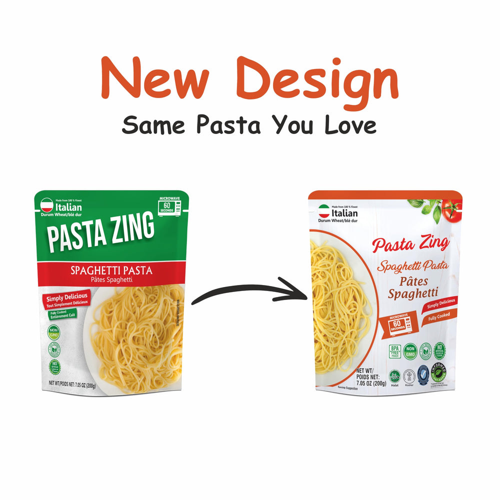 Pasta Zing Italian durum wheat spaghetti close-up showing firm texture.
