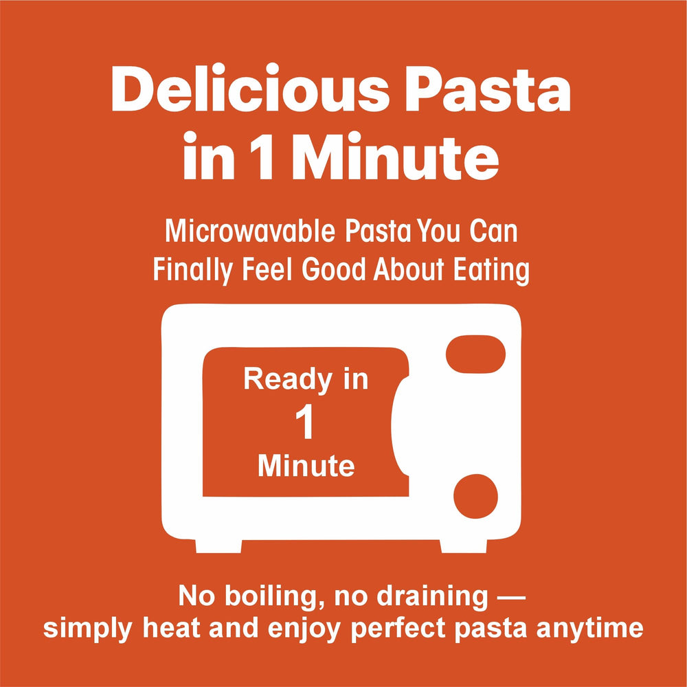 Pasta Zing ready-to-eat microwavable pouch paired with marinara sauce.