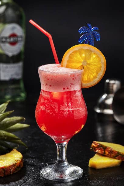 Pat O'Brien's hurricane mix being poured into a glass