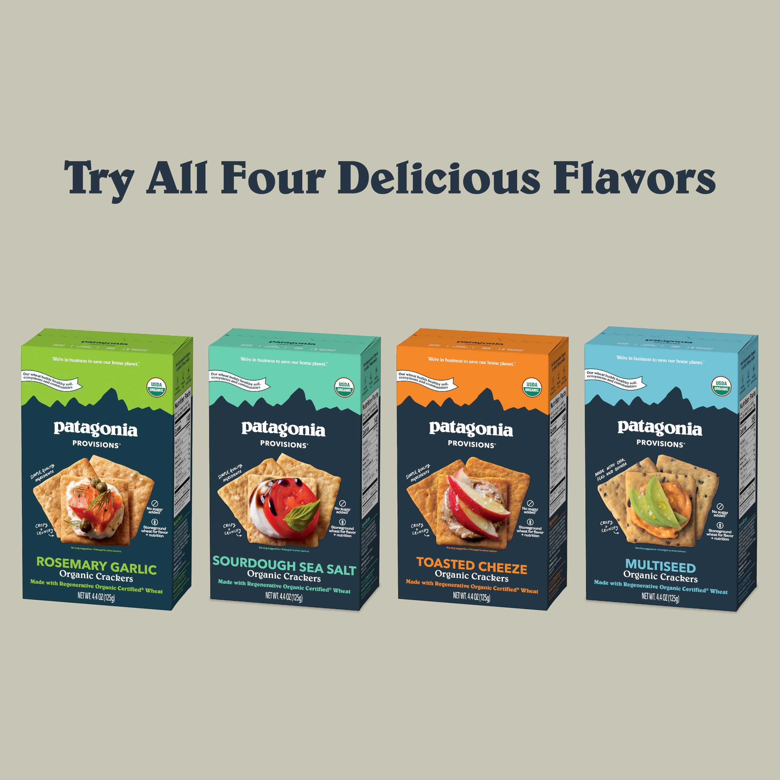 Patagonia Provisions serving bowl scene invites sharing and savoring savory crackers