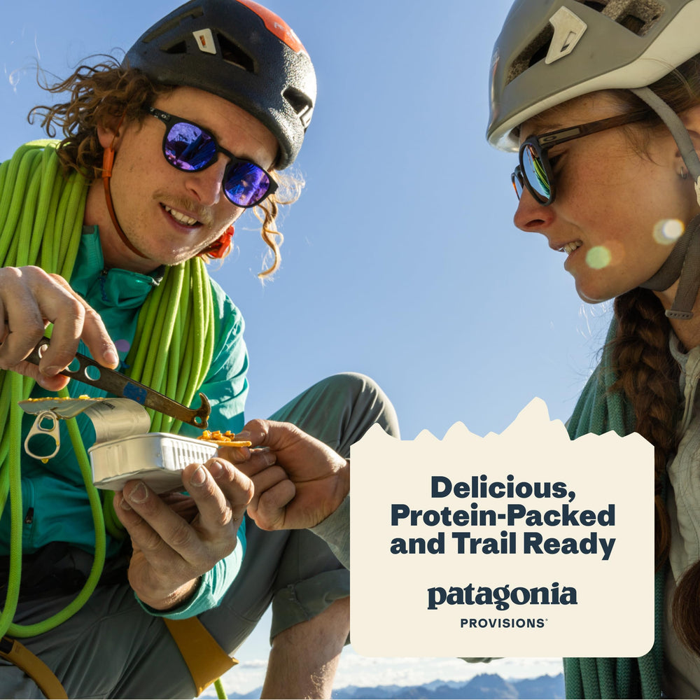 Patagonia Provisions Spicy White Anchovies ingredients label highlights chiles and vinegar.