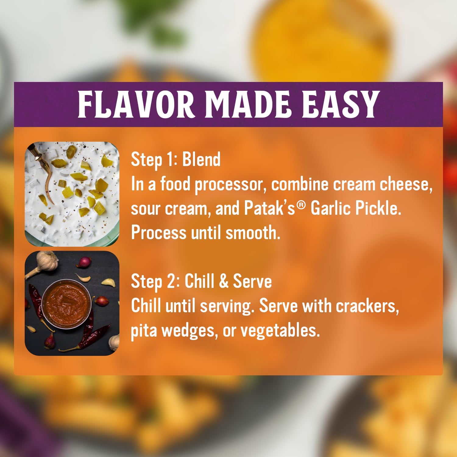 Patak’s Garlic Pickle enhances a sandwich assembly with bold flavor