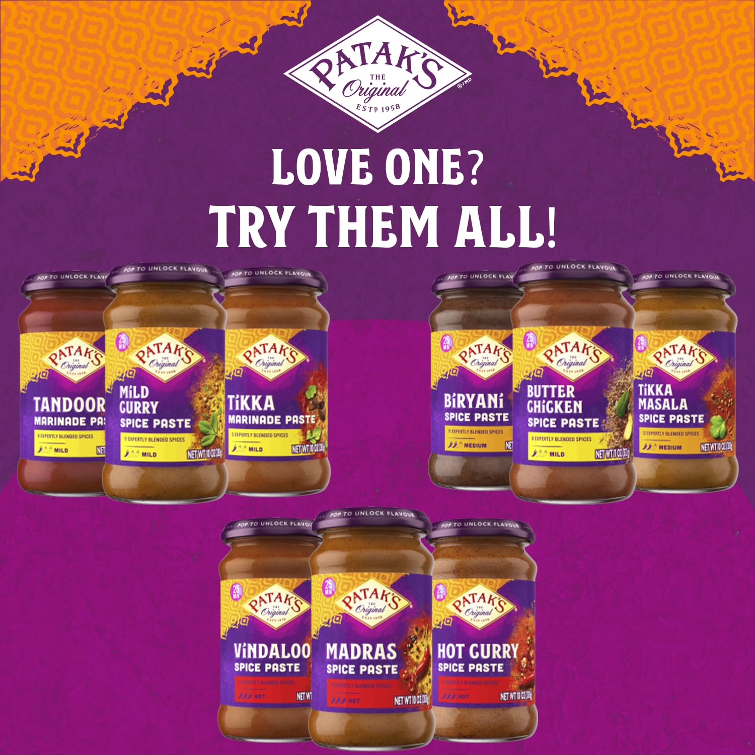 Patak’s paste with basmati rice or naan for comforting meals.