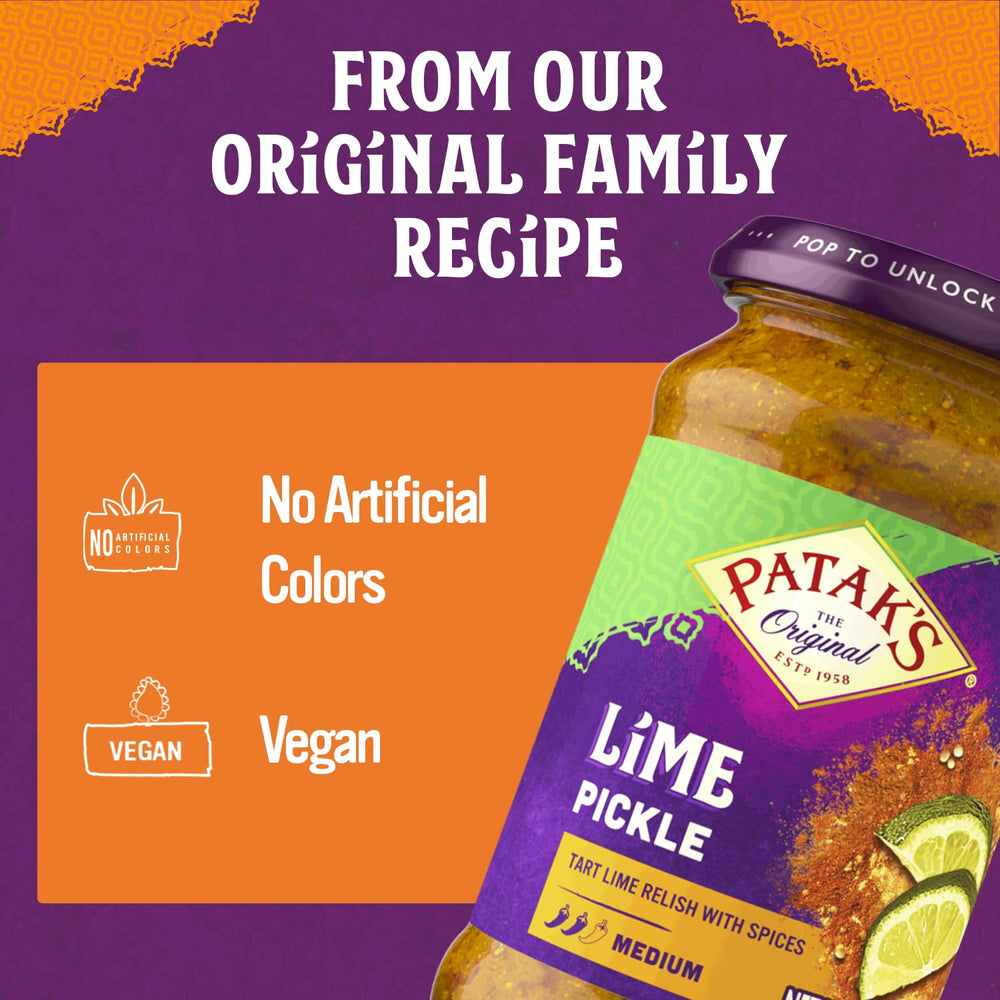 Patak's pickle with naan and paratha for bold flavor.