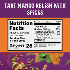 Patak's Mango Pickle ingredients feature real mango chunks and spices