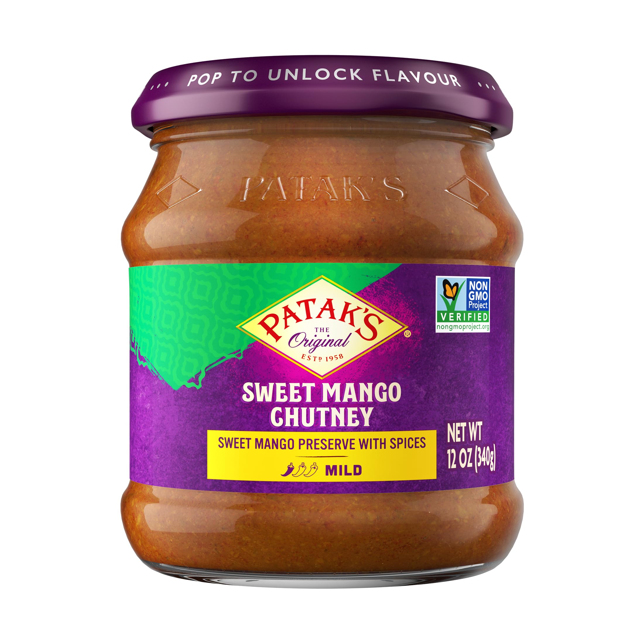 Patak’s Sweet Mango Chutney two-bottle pack, ready for tasting and pairing
