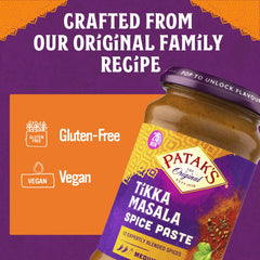 Patak's paste used with chicken curry ready to serve.